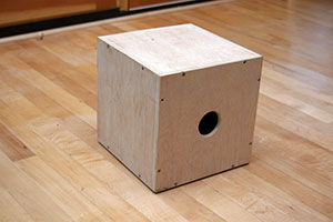 Cajon drum made of plywood